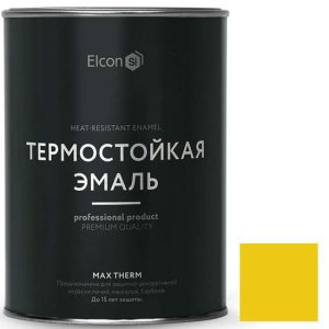 Эмаль термостойкая Elcon Max Therm 700 градусов золото 0,8 кг