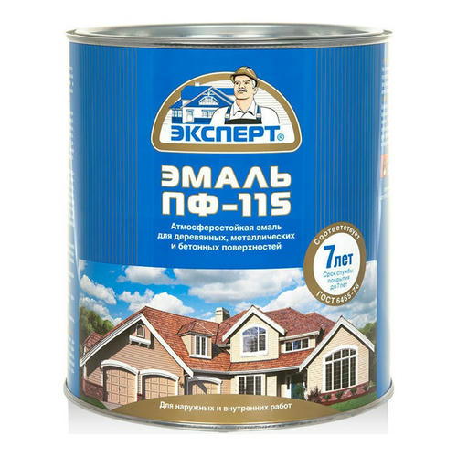 Эмаль ПФ-115М белая матовая Эксперт 0,8кг — изображение 2