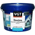 Эмаль универсальная VGT ВД-АК-1179 полуглянцевая База А супербелая 2,5 кг