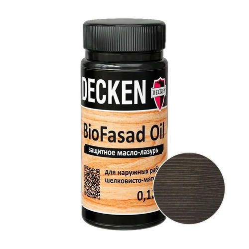 Масло-лазурь DECKEN Bio Fasad Oil Wood Эбен 0,125 л