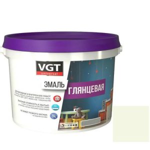 Эмаль универсальная VGT глянцевая Ral 9001 ванильная 2,5 кг
