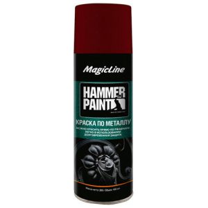 Краска аэрозольная magicline по металлу молотковая 265гр коричневая