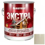 Покрытие алкидное защитно-декоративное для древесины Акватекс Экстра полуглянцевое Ваниль 2,7 л