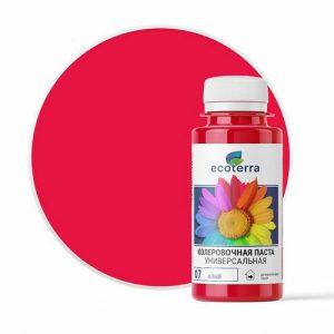Паста колеровочная ECOTERRA алый N7 0,1л