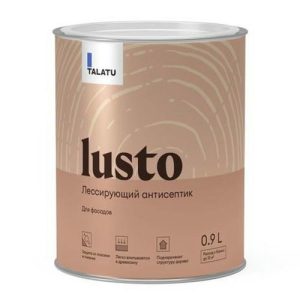 Антисептик лессирующий TALATU Lusto для защиты деревянных фасадов 0,9 л бесцв.