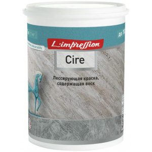 Краска лессирующая для декоративных покрытий LIMPRESSION Cire матовая 1л