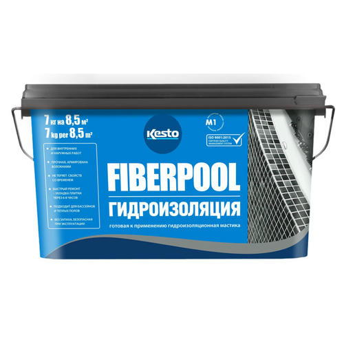 Гидроизоляция KESTO Fiberpool полимерная 7кг — изображение 2