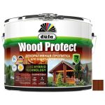 Пропитка декоративная для защиты древесины Dufa Wood Protect махагон 9 л