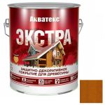 Покрытие алкидное защитно-декоративное для древесины Акватекс Экстра полуглянцевое Тик 2,7 л