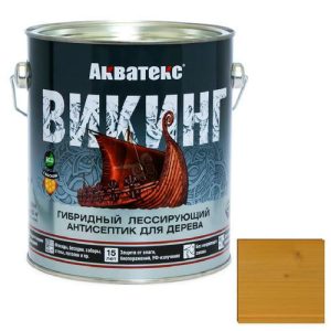 Антисептик для дерева гибридный Акватекс Викинг лессирующий полуматовый Сосна 0,75 л