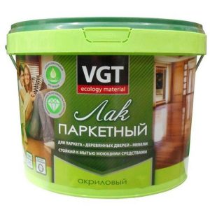 Лак акриловый паркетный VGT матовый 9 кг