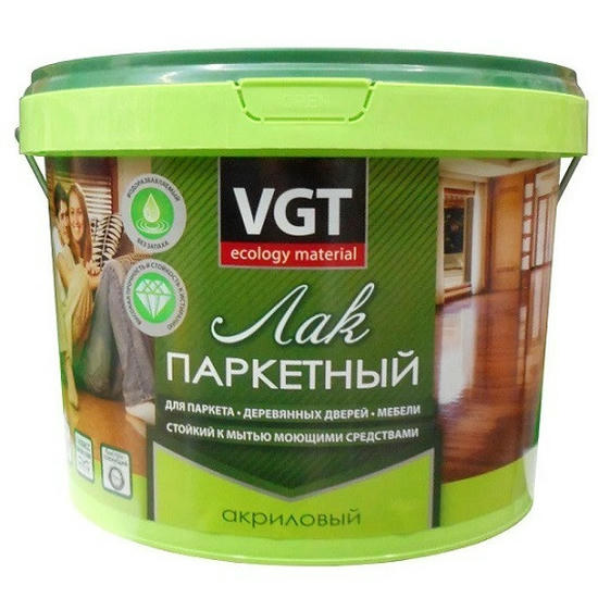 Лак акриловый паркетный VGT матовый 9 кг