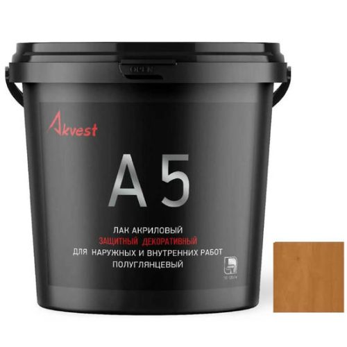Лак акриловый Аквест-5 полуглянцевый Орех 10 кг