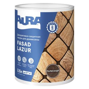 Средство деревозащитное Aura Fasad Lazur палисандр 2,5л