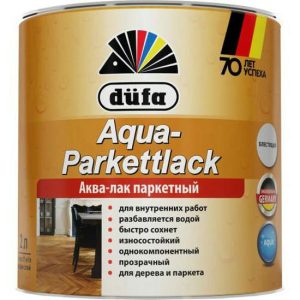Лак паркетный на водной основе Dufa Aqua-Parkettlack шелковисто-матовый 2 л