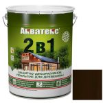Покрытие алкидное защитно-декоративное для древесины Акватекс 2 в 1 полуматовое Палисандр 20 л