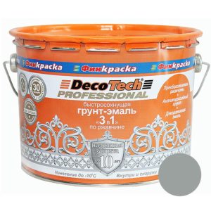 Грунт-эмаль DecoTech Professional 3 в 1 00-00015854 серый под RAL7004 1,8 кг