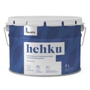 Краска в/д TALATU Hehku для потолка глубокоматовая 9 л белая