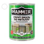 Грунт-эмаль по металлу HAMMER 0,9кг белая