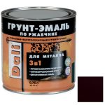 Грунт-эмаль по ржавчине Dali 3 в 1 гладкая винно-красная RAL 3005 0,75 л