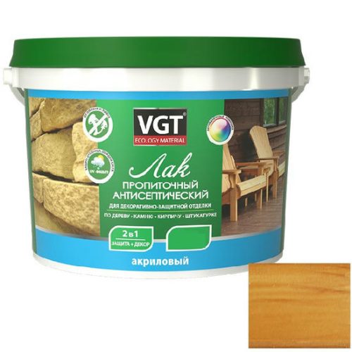 Лак пропиточный антисептический VGT ореховое дерево 9 кг