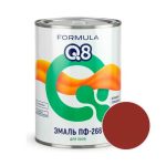 Эмаль FORMULA Q8 ПФ-266 Красно-коричневый 0,9 кг