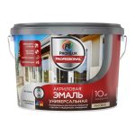 Эмаль акриловая универсальная Profilux Professional база 1 матовая белая 10 кг