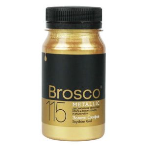 Краска акриловая DEL BROSCO Metallic интерьерная 0,1л золото скифов