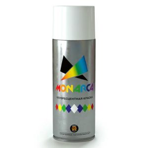 Краска аэрозольная MONARCA флуоресцентная Белый 520мл