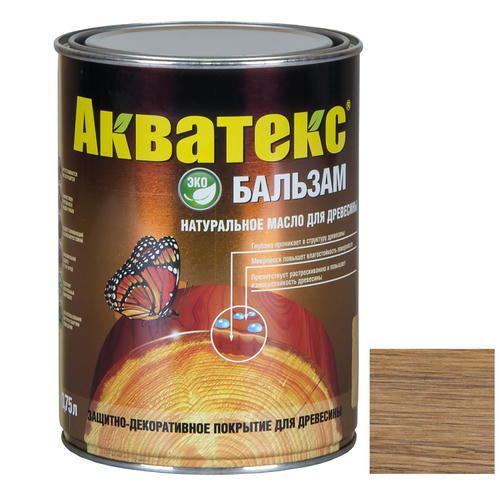 Бальзам масло для древесины Акватекс бесцветное 2 л