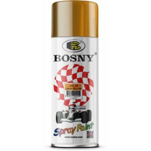 Краска аэрозольная Bosny №25 желтый лимон 400мл(300г)