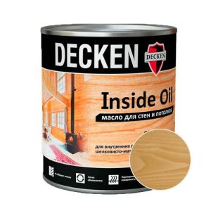 Масло DECKEN Inside Oil Wood для стен и потолков Дуб 0,75 л