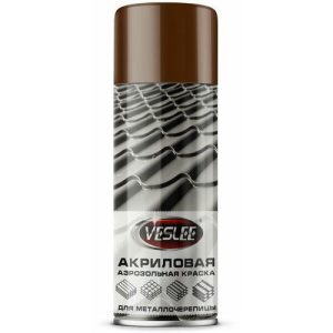 Краска аэрозольная для металлочерепицы VESLEE шоколадно-коричневый RAL8017 (520мл/270г)
