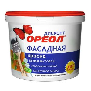 Краска (6496) ВД ОРЕОЛ ДИСКОНТ фасадная 6,5кг