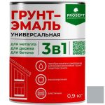 Грунт-эмаль универсальная 3 в 1 Prosept 092-09 серая 0,9 кг