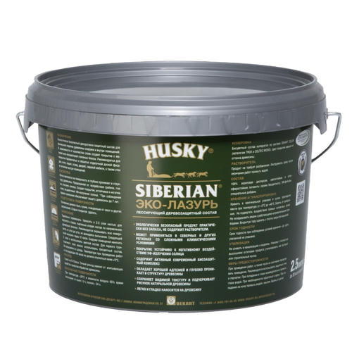 Защит. декор. покрытие HUSKY SIBERIAN ЭКО-ЛАЗУРЬ антик 2,5л — изображение 2