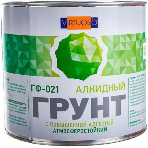 Грунтовка по металлу ГФ-021 Virtuoso, серая, 2,4 кг