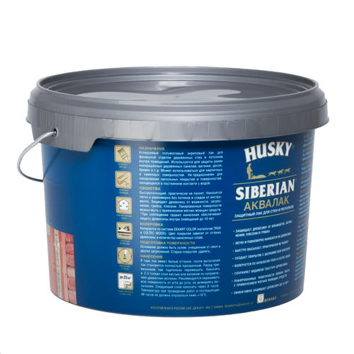 Лак акриловый бесцветный HUSKY SIBERIAN 2.5л — изображение 2