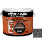 Грунт-эмаль по ржавчине Dali 3 в 1 молотковая серая 10 л
