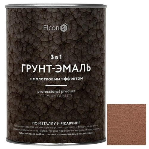 Грунт-эмаль Elcon Smith 3 в 1 с молотковым эффектом медь 0,8 кг