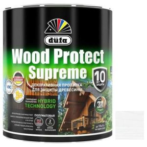 Пропитка для древесины Dufa Wood Protect Supreme белая 0,75 л