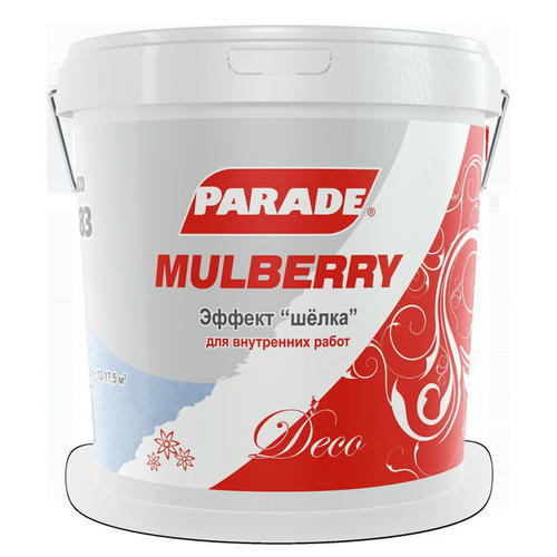 Покрытие декоративное PARADE Deco mulberry 3,6кг cеребристо-перламутровое