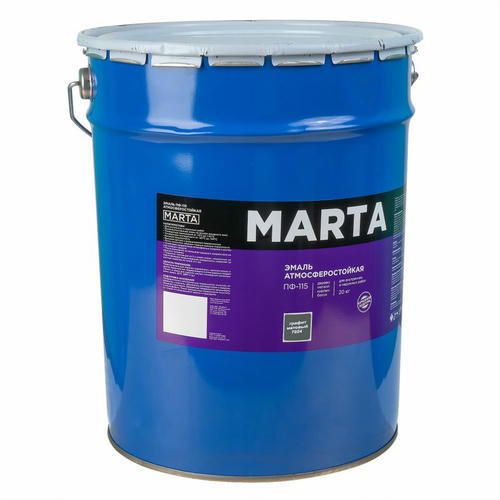 Эмаль МАРТА ПФ-115 графит 7024 матовый 20 кг