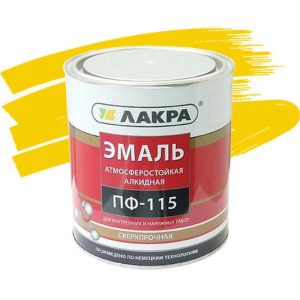 Эмаль Лакра ПФ-115 желтая 1 кг