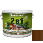 Покрытие алкидное защитно-декоративное для древесины Акватекс 2 в 1 полуматовое Орех 9 л