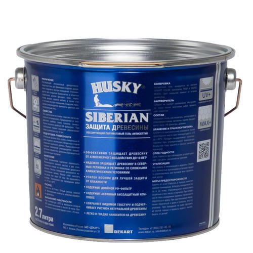 Декор защит гель HUSKY SIBERIAN полуматовый осенний клен 2,7л — изображение 2