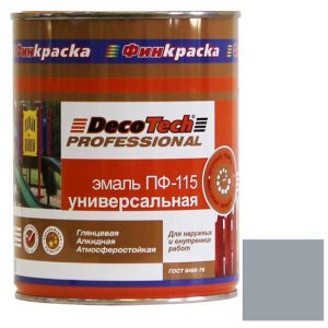Эмаль DecoTech Professional ПФ-115 Ral 7040 серая глянцевая 0,9 кг