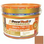 Эмаль универсальная DecoTech Professional ПФ-115 шоколадно-коричневая под RAL8017 20 кг