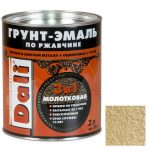 Грунт-эмаль по ржавчине Dali 3 в 1 молотковая золотистая 2 л