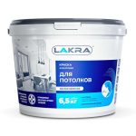 Краска акриловая ЛАКРА для потолков белоснежная 6,5кг